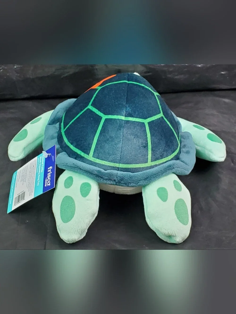 Frisco by Chewy Coastal Turtle Plush Squeaky Crinkles Dog Toy- Size M/L - NWT